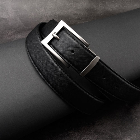 남자 정장 케쥬얼 소가죽벨트 심플사각 이니셜각인 #5