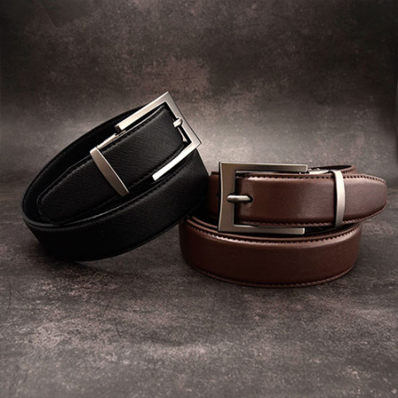 남자 정장 케쥬얼 소가죽벨트 심플사각 이니셜각인 #7