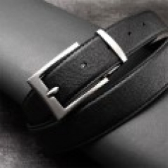 남자 정장 케쥬얼 소가죽벨트 심플사각 이니셜각인