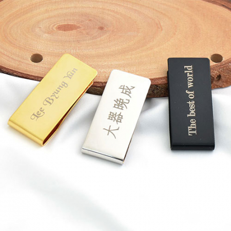 이니셜 각인 금속 머니클립 #4