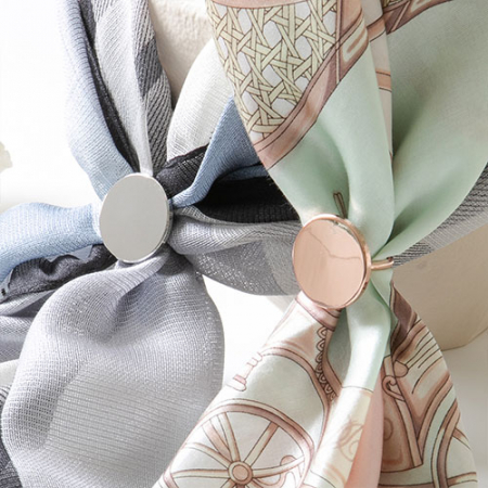 원형 고리 미니 스카프링 (이니셜각인) #5