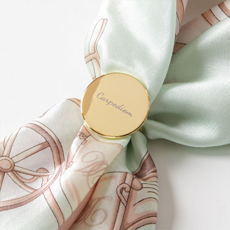 원형 고리 미니 스카프링 (이니셜각인) #6