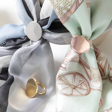 원형 고리 미니 스카프링 (이니셜각인) #4