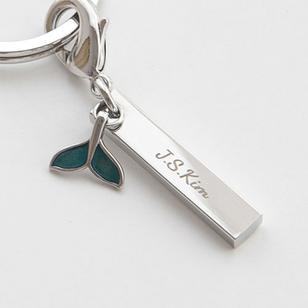 행운의 돌고래꼬리 각인 키링 키홀더 #7