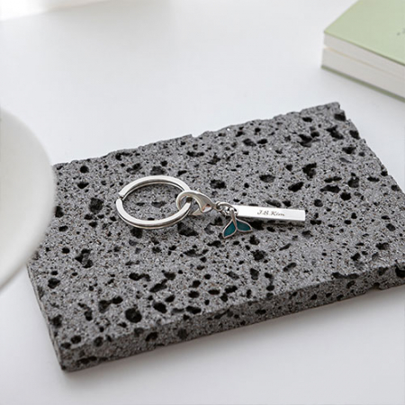 행운의 돌고래꼬리 각인 키링 키홀더 #4