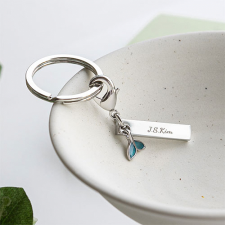 행운의 돌고래꼬리 각인 키링 키홀더 #3