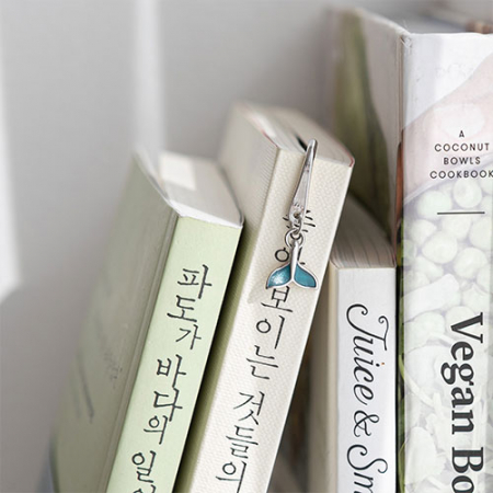 행운의 돌고래꼬리 책갈피 북마크(이니셜각인) #6