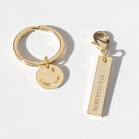 심플 스마일 각인키링 #5