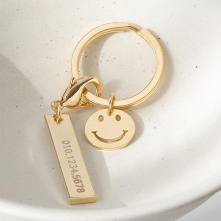 심플 스마일 각인키링 #6