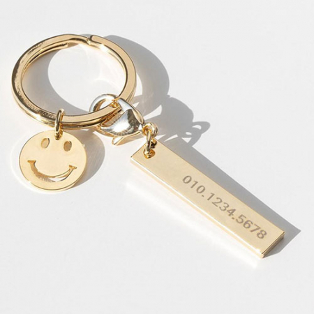 심플 스마일 각인키링 #4