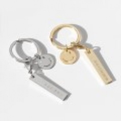 심플 스마일 각인키링