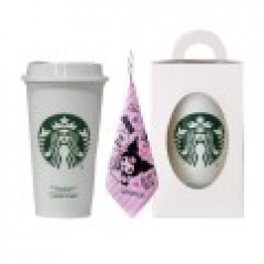 스타벅스 리유저블 텀블러 473ml + 산리오 쿠로미 핸드타올