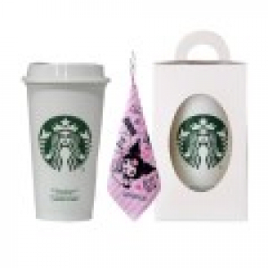 스타벅스 리유저블 텀블러 473ml + 산리오 쿠로미 핸드타올