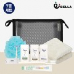 [에코벨라] 투톤 배색 메쉬파우치 7종 여행용 세트 (C)