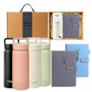 글라스락 스포티 핸들 텀블러 500ml + 푹신 A5 다이어리 고급띠지 손잡이 기프트박스세트