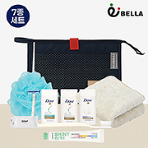 [에코벨라] 투톤 배색 메쉬파우치 7종 여행용 세트 (B)