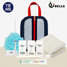 [에코벨라] 투톤 배색 메쉬파우치 7종 여행용 세트 (A)