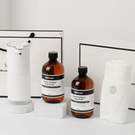 WG-103BT 거품타입 손 세정제 디스펜서 1개 + 리필 500ml 2개 + 핸드타올 1개 세트 #2
