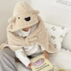 테디베어 후드 담요 K2597