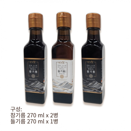 아리찬 맛있는 참기름 2p 들기름 1p 세트 #4