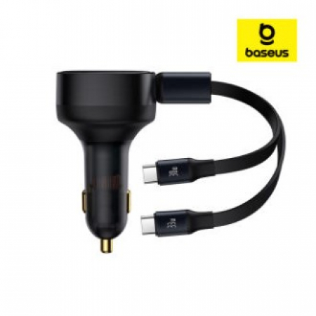 베이스어스 차량용 충전기 릴 케이블 멀티 듀얼 시거잭 자동차 고속 충전 33W 엔조이먼트 #2