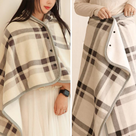 루무드 체크 똑딱이 극세사 담요 (고밀도양면원단) #3