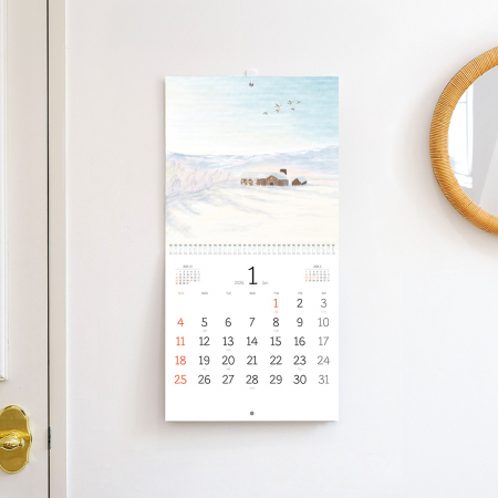 2026년 벽걸이 달력 마음의 시선 300x300 / 중간 스프링 #4