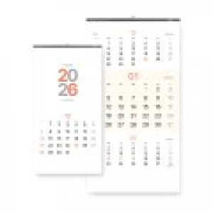 2026년 벽걸이 달력 3단 모던 숫자판 380x700