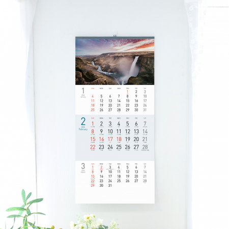 2026년 벽걸이 달력 자연의 숨결을 느끼다 335x700 / 3단 달력 #4
