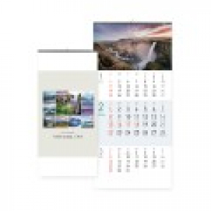 2026년 벽걸이 달력 자연의 숨결을 느끼다 335x700 / 3단 달력