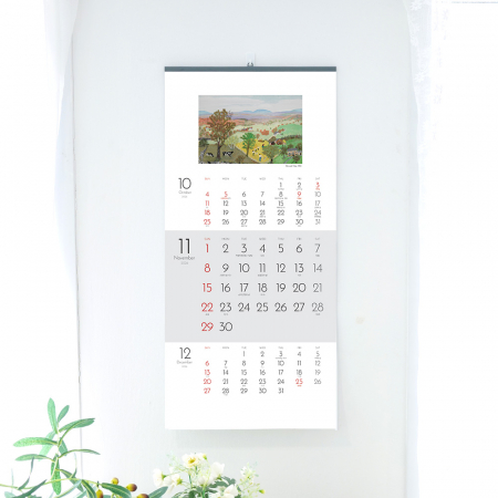 2026년 벽걸이 달력 그랜마 모지스 335x700 / 3단 달력 #4