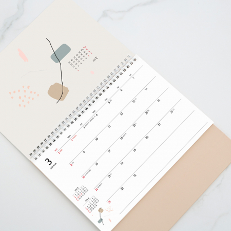 2026년 탁상달력 아트드로잉 260x190 / 기본 단면박 인쇄 #4