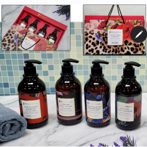 명품 선물세트 500ml 4종(헤어샴푸+단백질 트리트먼트+바디클렌저+바디로션)명절선물세트 답례품