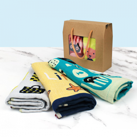 순면 캐릭터 핸드타올 2P세트 + 창케이스 주방타올 고리수건 #3