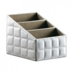 고급 3단 가죽 다용도 정리함 오거나이저 데스크테리어