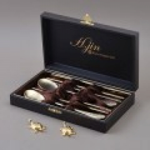 H.jin현진 금거북 수산복해 티타늄수저 2인세트