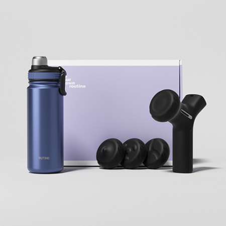 루티네 선물세트 아이언 스포츠 텀블러+2500RPM 토네이도 마사지건 #3