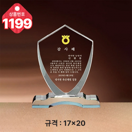 크리스탈 상패1198 #5