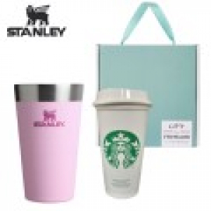 스탠리 파인트컵 체리블라썸 스타벅스 리유저블 기프트 선물세트