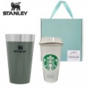 스탠리 파인트컵 그린 스타벅스 리유저블 기프트 선물세트