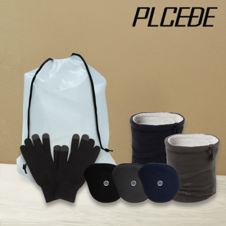 플씨드 겨울 4종 EVA파우치 B세트 (청음 귀마개+스마트 터치 무지 장갑+프리미엄 넥워머) #3