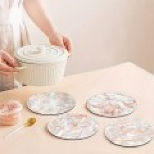 611 로즈 골드 마블 우드 플레이스 매트 4P