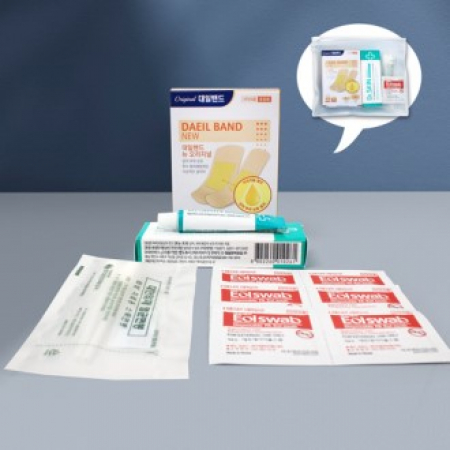대일밴드 뉴오리지널 표존형8매 대형4매 + 닥터스킨 상처연고 +  알콜스왑 6매 + 지퍼백 #2