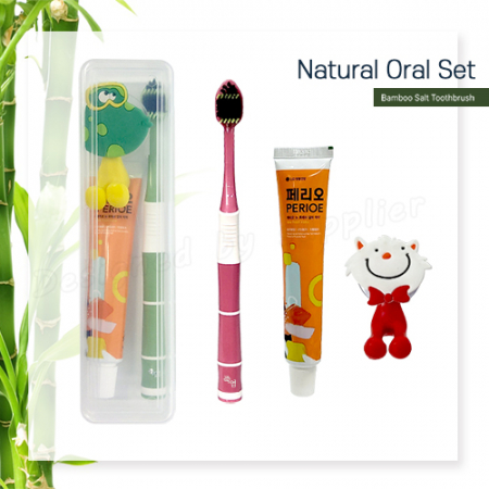 M케이스 죽염광폭LG칫솔 페리오 칫솔걸이 칫솔치약세트 #3