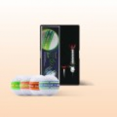 볼빅 엑시아 네온(3pc) 3구 자석티 세트 골프공 로고인쇄