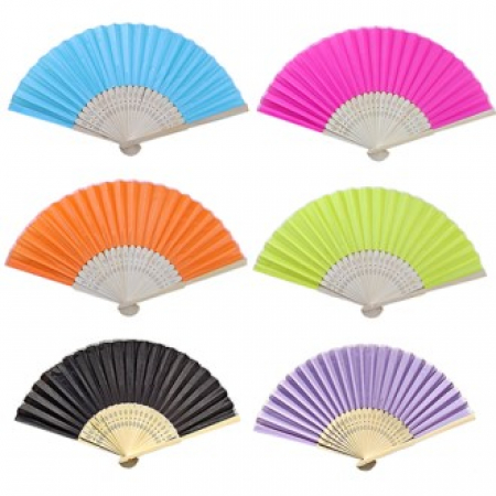 로페리아 대나무 접이식 솔리드 부채(0215617) #2