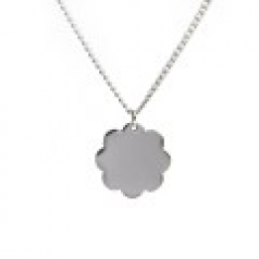 실종예방 미아방지 써지컬스틸 클로바 각인목걸이