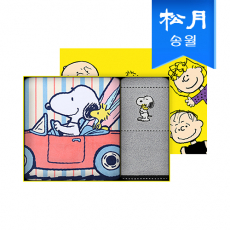 송월타월 스누피 비치&세면 기프트세트 (드라이브76비치1+프렌즈1)