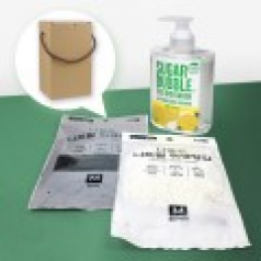 슈가버블 친환경 레몬크러쉬 주방세제 470ml + 니트릴장갑 10매입 2개 + 끈케이스