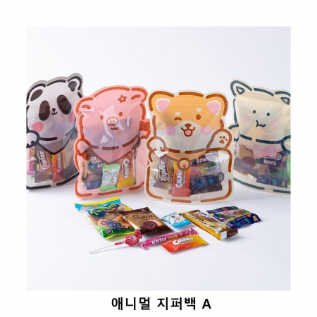 위크앤드 애니멀 지퍼백 A 간식 과자 답례품 #3